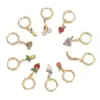 Wholesale Fruit Copper Artificial Gemstones Earrings