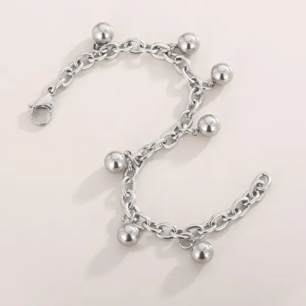 Wholesale PVD Coated 18K Gold Plated Round Solid Color Stainless Steel Simple Style Waterproof Non Tarnish Bracelets