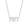 Hip-hop Letter Titanium Steel Plating Gold Plated Pendant Necklace
