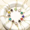 Wholesale Jewelry Simple Style Classic Style Heart Shape Copper Rhinestones K Gold Plated Vacuum Plating Inlay Stupid Chain Pendant Necklace