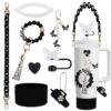 Wholesale Pendant Bracelet Keychain Resin Butterfly Straw Dust Cover