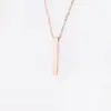 PVD Coated 18K Gold Rose Gold Real Gold Plated Geometric Customization Laser Engraving Solid Color Stainless Steel Simple Style Waterproof Non Tarnish 304 Stainless Steel Necklace