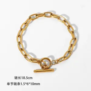 【XKB0102】Cross Chain Bracelet / Gold