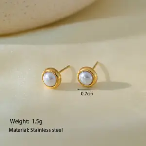 Qyg3207 Pearl Earrings / Gold