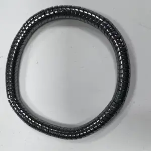 Round Wave Pattern Hematite Bracelets