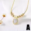 Wholesale Jewelry Modern Style Simple Style Cross Virgin Mary Copper 18K Gold Plated Beaded Pendant Necklace