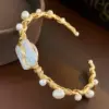Wholesale Retro Freshwater Pearl Copper Bracelets Bangle In Bulk