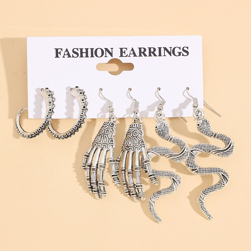 Wholesale Retro Snake Shape Alloy Earring Set