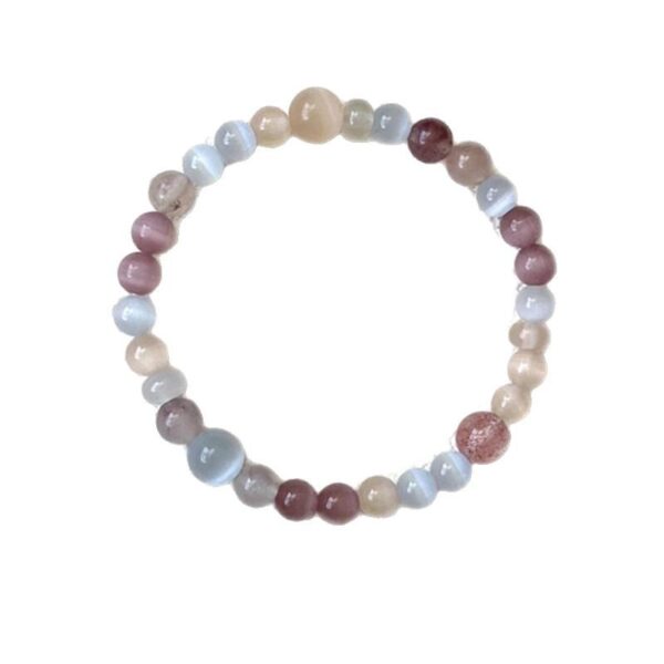 Wholesale "Butterfly Fog Seeking Flowers" New Chinese Style Opal Beaded Bracelet Exquisite Retro White Strawberry Bracelet Female Macaroon