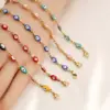 Wholesale Real Gold Plated Devil'S Eye 304 Stainless Steel Ethnic Style Waterproof Non Tarnish Bracelets