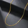 202 Stainless Steel Solid Color Electroplating 14K Gold Plated 18K Gold Plated Vintage Style Waterproof Non Tarnish Plating Gold Pendant Necklace