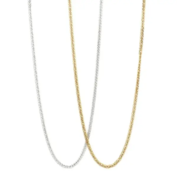 Wholesale Women's Stainless Steel Necklace DIY Versatile Titanium Steel Box Chain Link Clavicle Chain Simple Geometric Pattern Jewelry