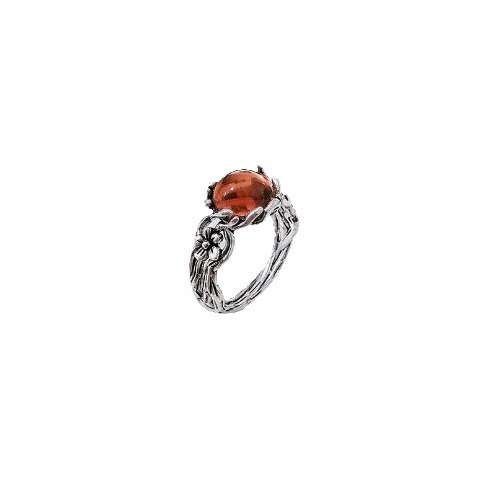 Wholesale temu best selling cross-border new Thai silver water drop amber wax jewelry inlaid with flowers simple temperament ring manufacturers