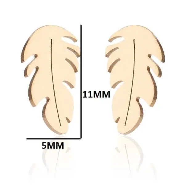 Wholesale PVD Coated 18K Gold Real Gold Plated 201 Stainless Steel Simple Style Waterproof Non Tarnish Ear Studs