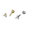 Wholesale Fashion Geometric Copper Plating Zircon Ear Studs 1 Piece