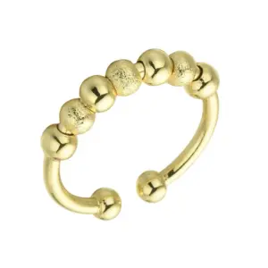 Golden 7-bead decompression ring / Adjustable opening