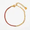Ion Plating (IP) 18K Gold Plated Geometric 201 Stainless Steel 304 Simple Style Waterproof Non Tarnish Chain Bracelet