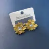 Wholesale 18K Gold Plated 304 Stainless Steel Ion Plating (IP) Flower Waterproof Non Tarnish Elegant Retro Ear Studs For Women's