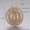 Wholesale Copper Rose Gold Plated Gold Plated Retro Commute Plating Inlay Portrait Zircon Pendant Necklace