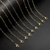 Wholesale Jewelry Simple Style Solid Color 304 Stainless Steel Gold Plated Necklace