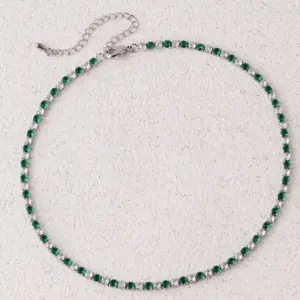 Green Necklace-Platinum