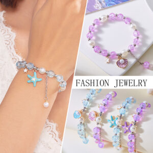 Wholesale Hot New Oil Dropping Shell Popcorn Beads Pearl Beaded Bell Woven Rope Bracelet Fashion Niche Fairy Bracelet