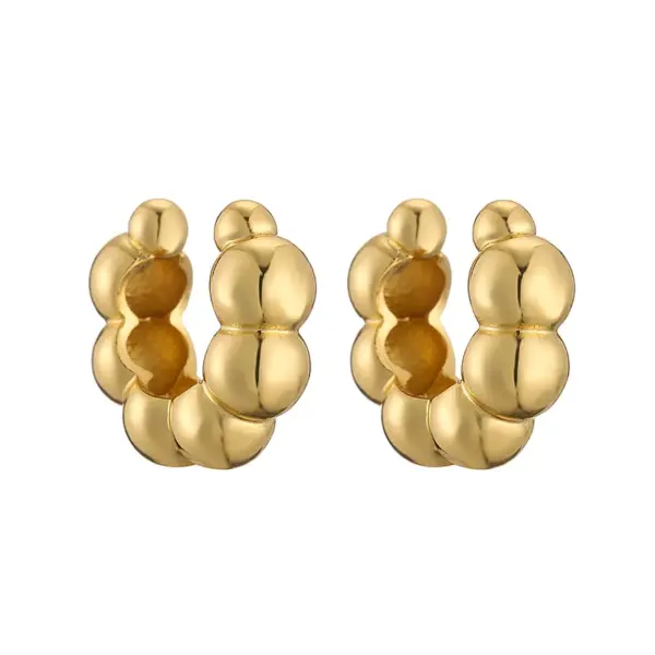 1 Pair Casual Vintage Style Twist Plating Braid Copper 18k Gold Plated Ear Cus