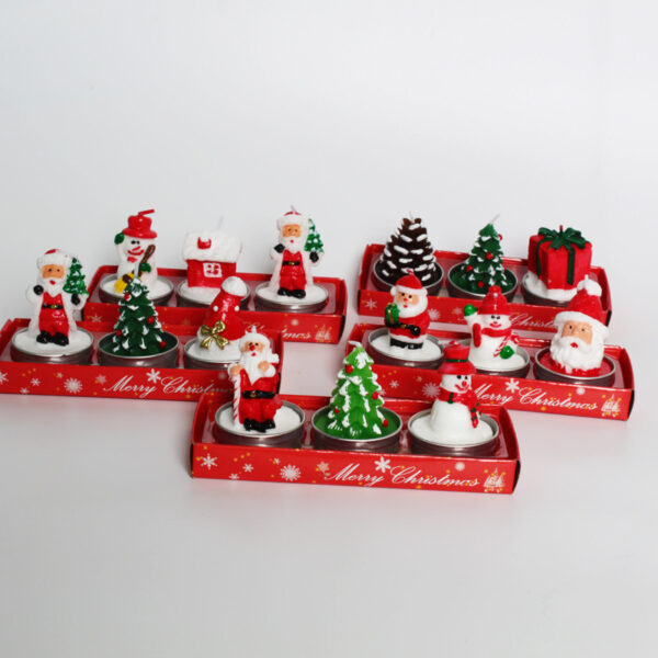 oly-ce62a16a902a068ddb3a9fd26c92f1c6 Wholesale Christmas Candle Set Old Man Tree Snowman Carnival Romantic Ornament Christmas Small Candle Lamp Gift Gift