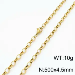 Gold 500 * 4.5mm = Necklace KN197248-Z