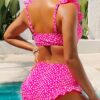 oly-ce66642e41596c925b8bf484246b6701 Wholesale Swimsuit Split Ruled High Waist Sexy Swimsuit Bikini Floral Swimsuit