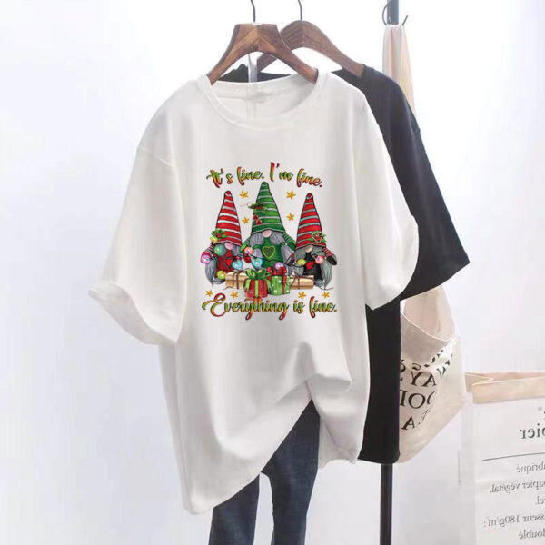 Wholesale Christmas tree and old man heat transfer print