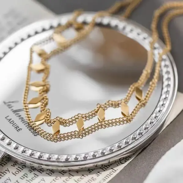 Wholesale Casual Simple Style Rhombus Titanium Steel Choker