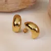 Wholesale Ion Plating (IP) 18K Gold Plated Geometric 304 Stainless Steel Simple Style Waterproof Non Tarnish Ear Studs