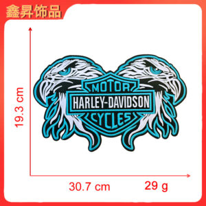 Heated hot melt * blue * letter wings * motorcycles * height 19.3 * 30.7cm