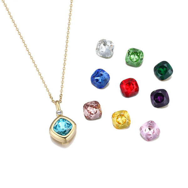 Wholesale Cross-Border New Fashion Replaceable Zircon Necklace for Women, Versatile Jewelry for Mother's Day Exquisite Gift Necklace