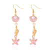 Wholesale Summer Fresh Conch Starfish Long Pendant Tassel Ear Hook Earrings Women's Niche Exquisite Versatile Seaside Earrings