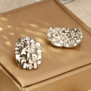 Steel Color Earrings 024 / 18k