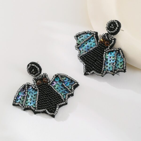 Wholesale Halloween Fabric Beaded Earrings, Bohemian Style Earrings