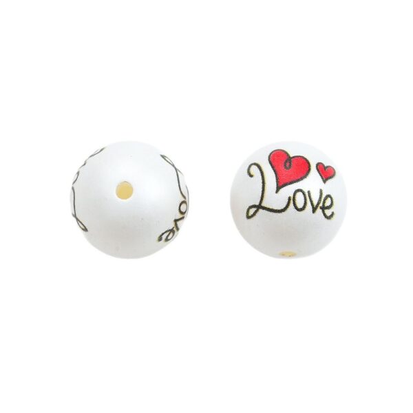 Wholesale Colorful Love Love Acrylic Beads