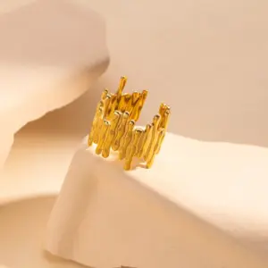 Gold Geometric Ring