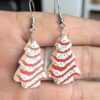 Wholesale Acrylic Icy Snowflake Retro Christmas Love Song Earrings