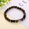 Retro Ethnic Style Buddha Alloy Tiger Eye Bracelets In Bulk