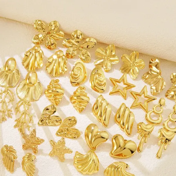 Wholesale 1 Pair Retro Simple Style Heart Shape Flower Sector 304 Stainless Steel Ear Studs