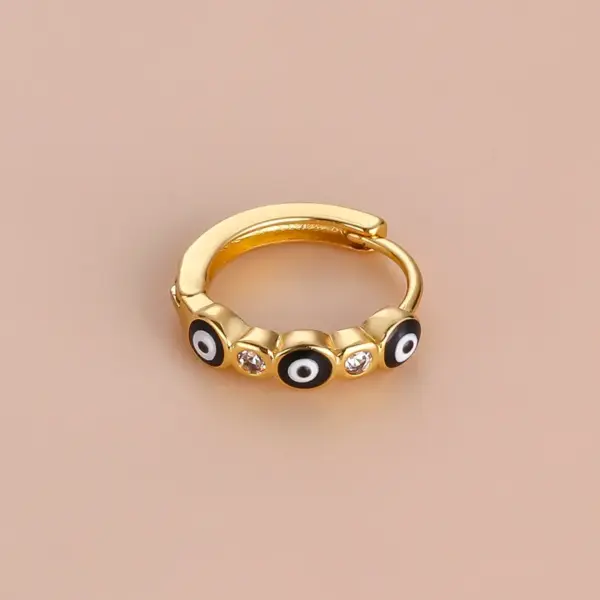 Ear Cartilage Rings & Studs Ethnic Style Devil'S Eye Copper Plating
