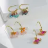 Wholesale Fashion Geometric Plating 304 Stainless Steel 14K Gold Plated Stainless Steel Earrings