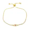 Fashion Devil's Eye Copper 18k Gold Plated Zircon Bracelets In Bulk