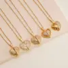 Wholesale Jewelry Glam Sexy Heart Shape 304 Stainless Steel Copper Pendant Necklace