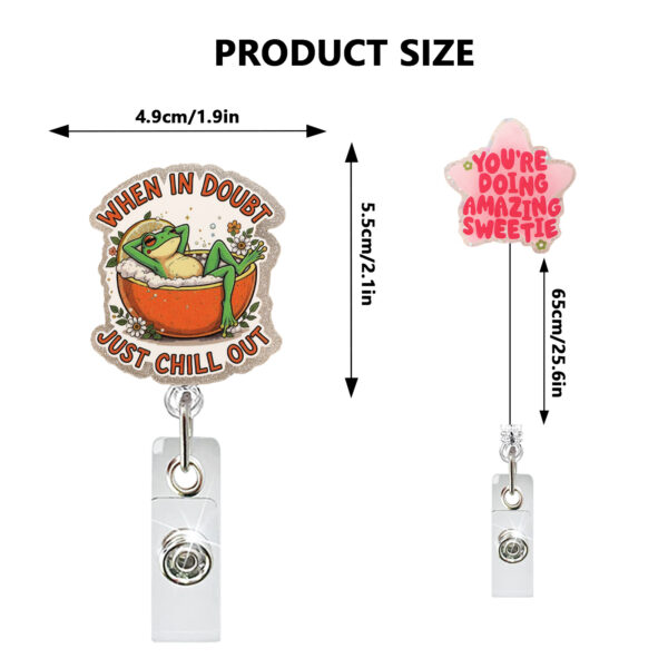 oly-ced3793d025a4fae189e31e4ccadde93 Wholesale Fun acrylic pull buckle with goose, black cat, and frog design, retractable and rotating, suitable for doctor and nurse ID cards.