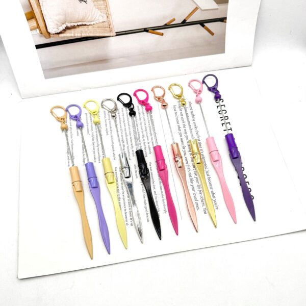 Wholesale New Letter Opener DIY Beaded Letter Opener Multifunctional Metal Paper Cutter Outdoor