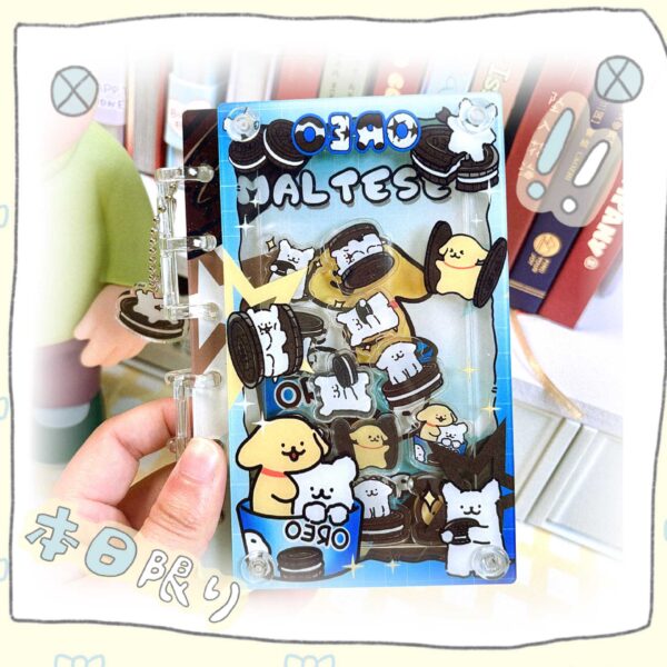 Wholesale [Line Puppy] Original Cartoon A7 Loose-leaf Book Rocking Notebook Cute Girl Heart High-value Animation